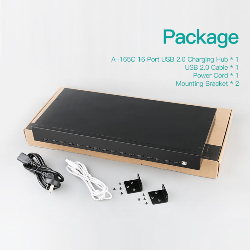 16-Port USB-C Rack Mount Hub Supplies for Reliable Charging - Sipolar