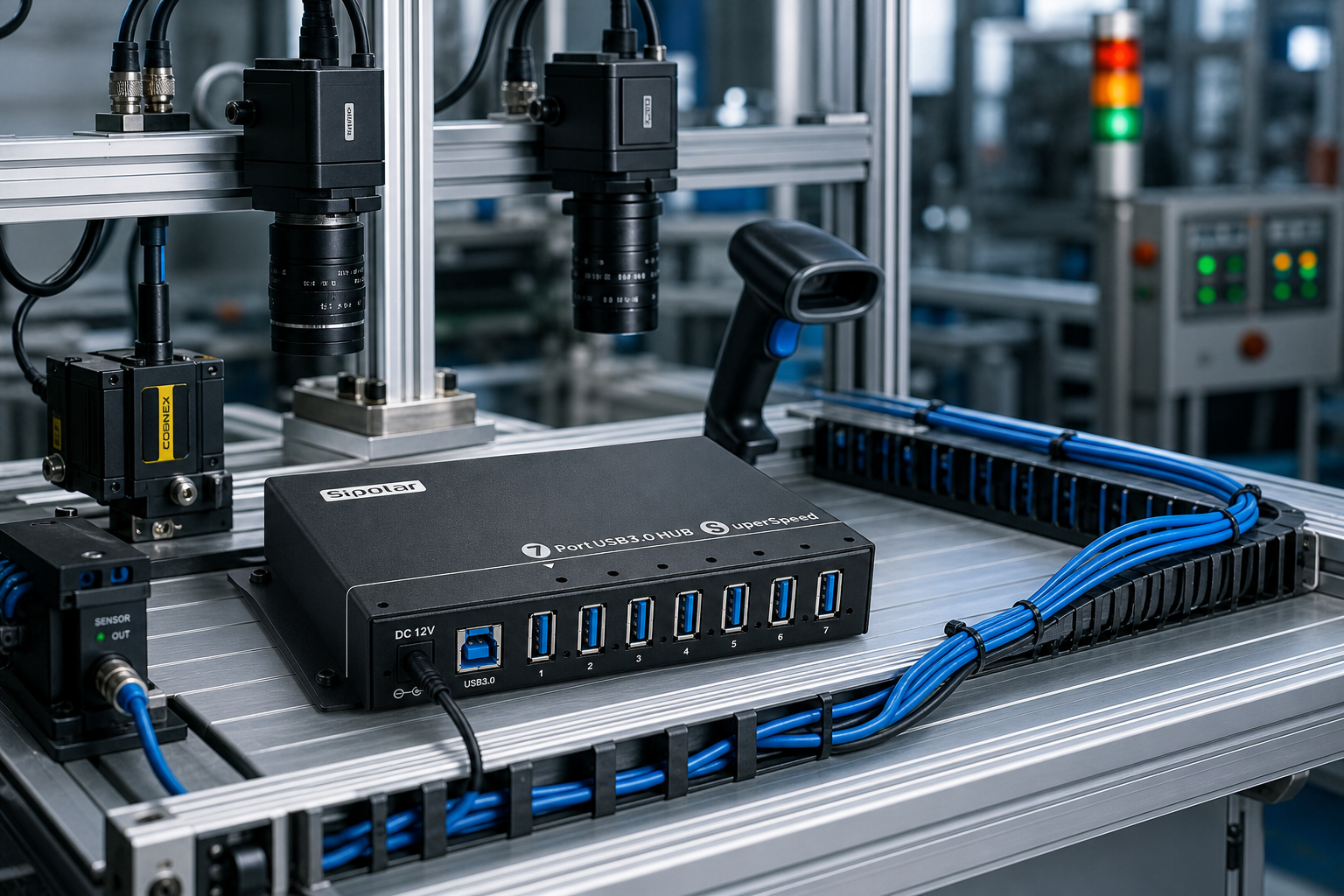A-173 7-port USB 3.0 industrial hub