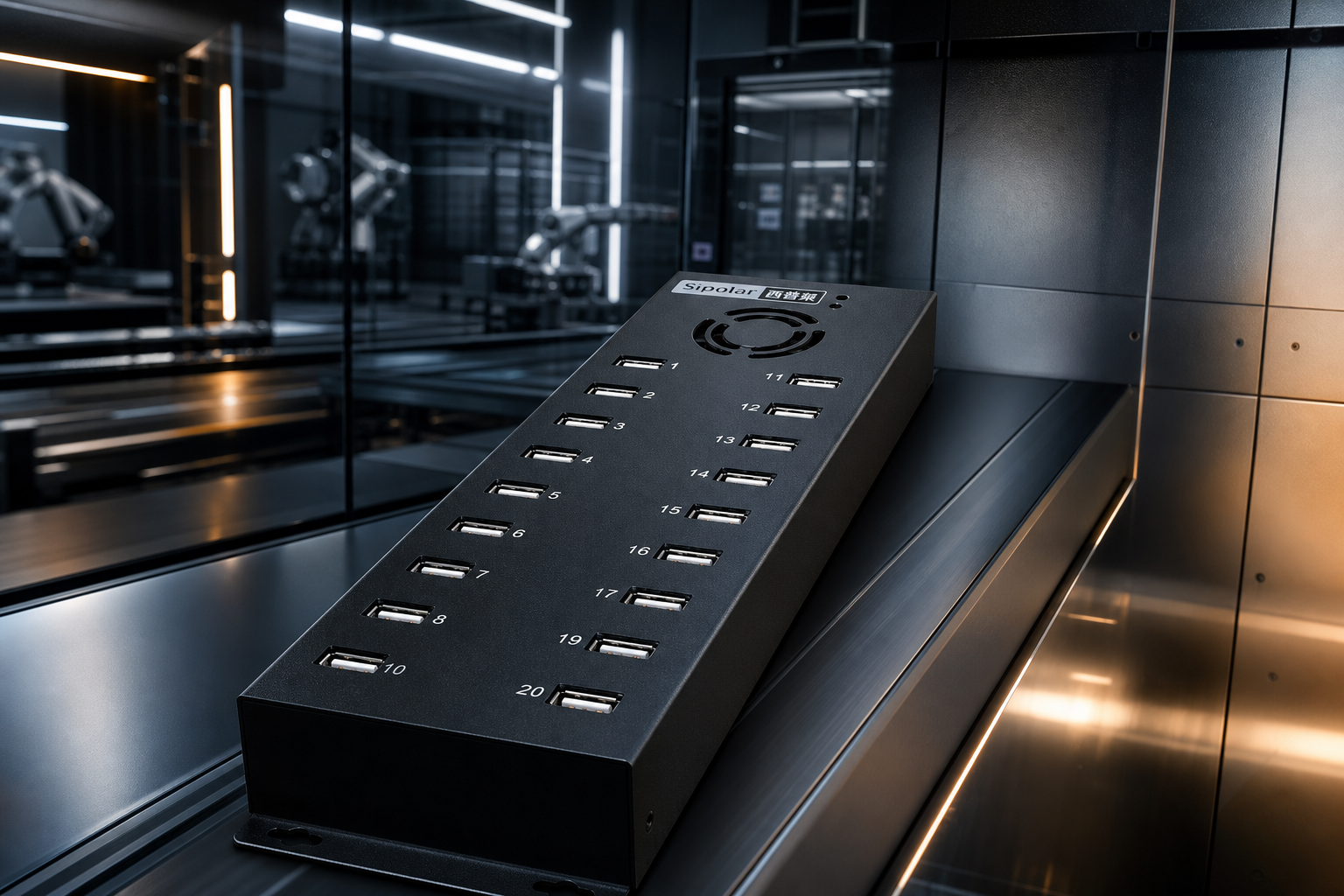 Sipolar A-805 USB 2.0 ports detail