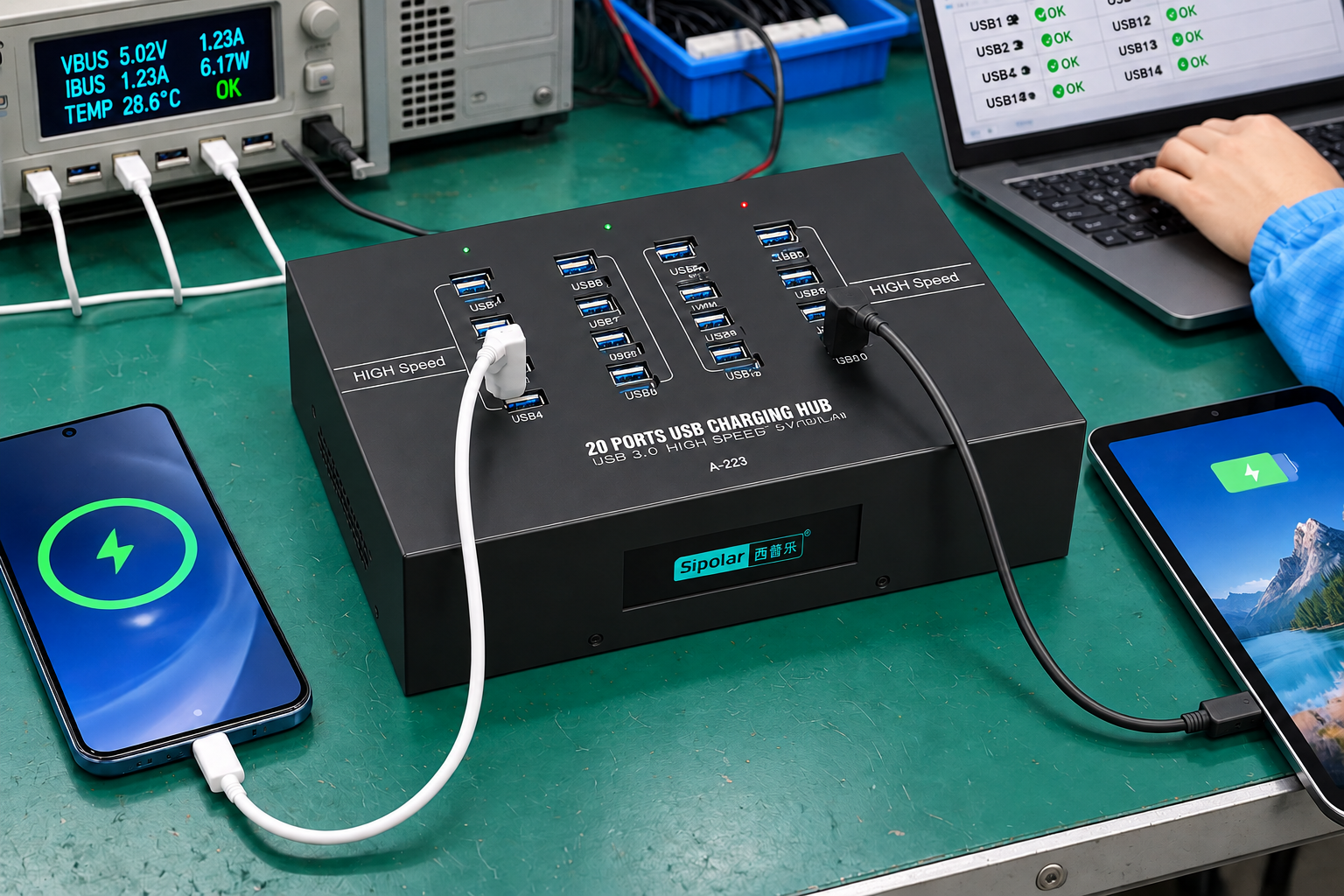 USB hub integrated with Siemens PLC